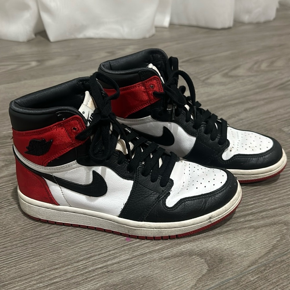 Nike Air Jordan 1 High Tops with Satin Detail